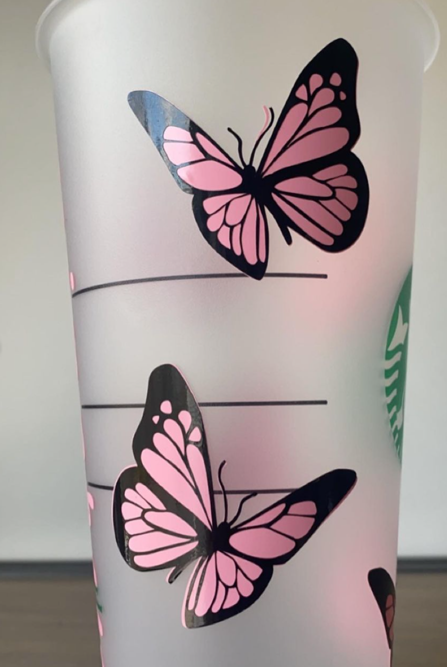 Butterfly Starbuck Cold Cup