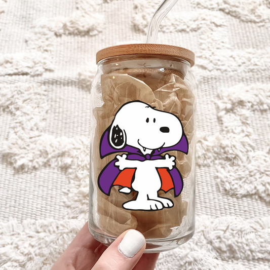 Snoopy Vamp Can Glass
