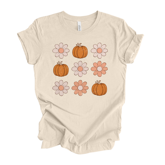 Retro floral pumpkin