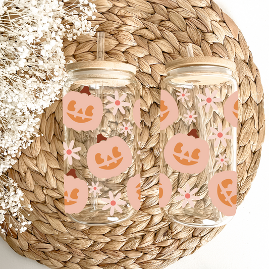 Jack-O'-Lantern daisy Can Glass