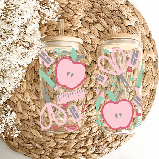 Pink Apple Can Glass