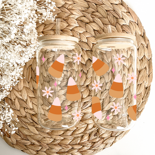 Candy Corn Can Glass