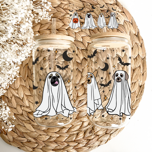 Doggy ghost Can Glass
