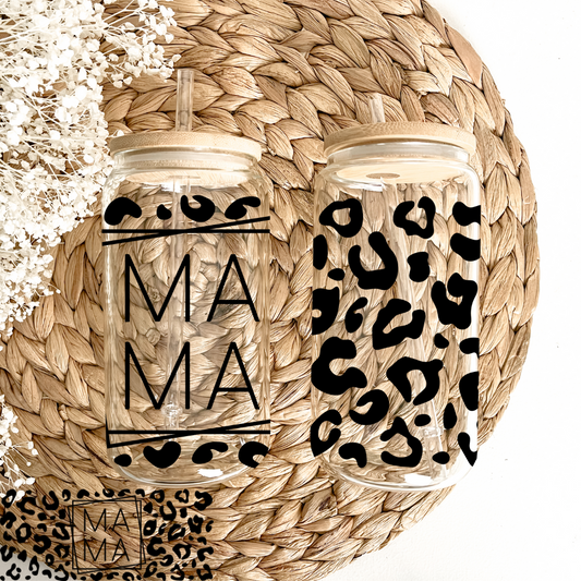 Mama Leopard Can Glass