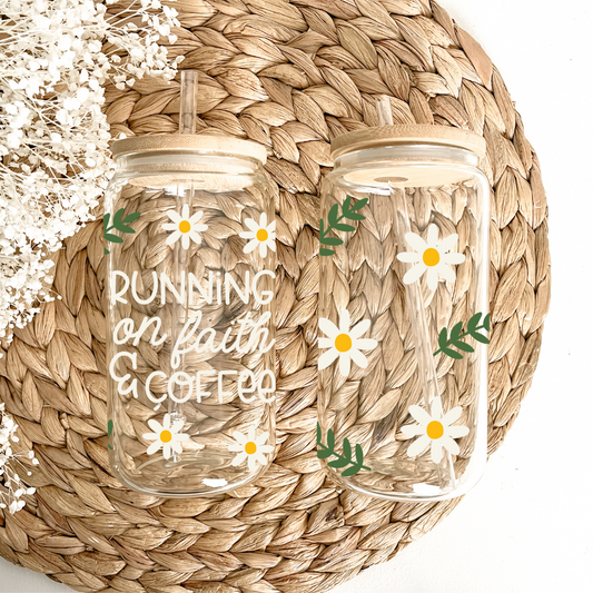 Running on faith and coffee Can Glass