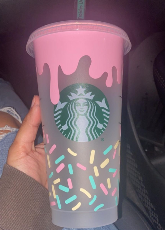 Donut Starbucks Cold Cup